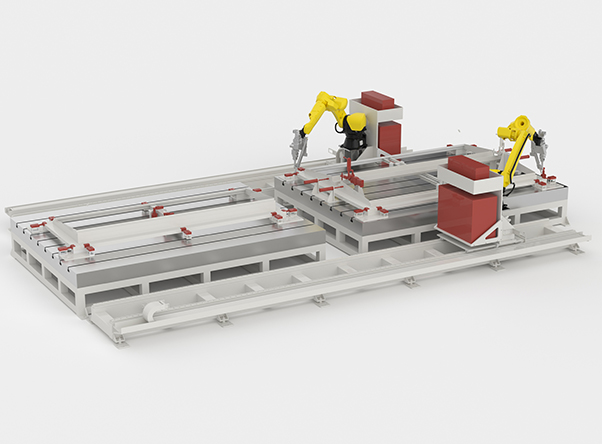 雙機(jī)器人可移動(dòng)式激光焊接工作站 